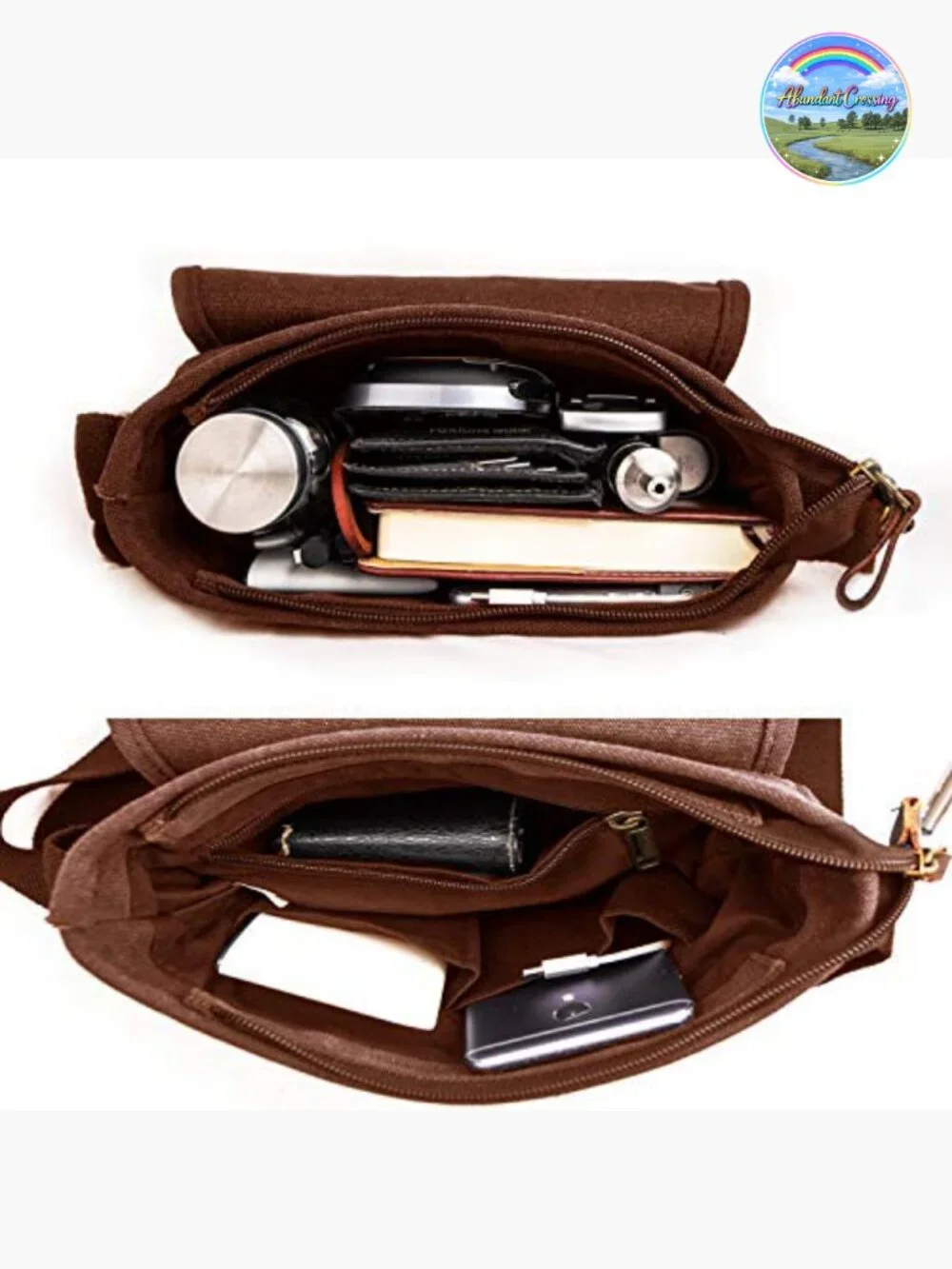 Canvas Messenger Bag Small Crossbody Bag Shoulder Bag Anti Theft